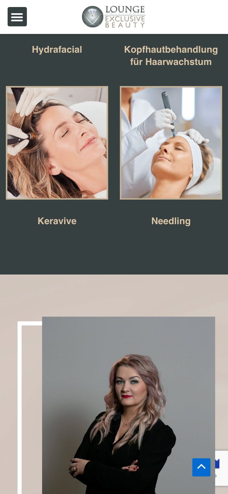 Behandlungskacheln von JJ Lounge auf dem Smartphone