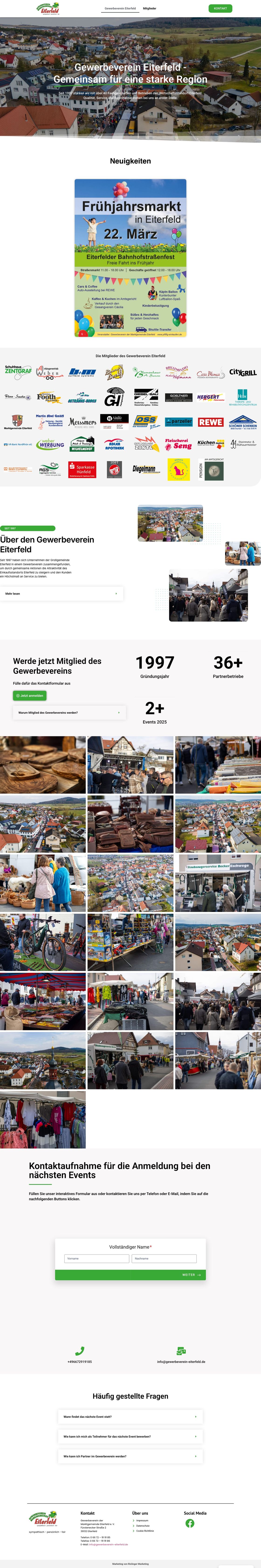 Vollständige Website von Gewerbeverein Eiterfeld