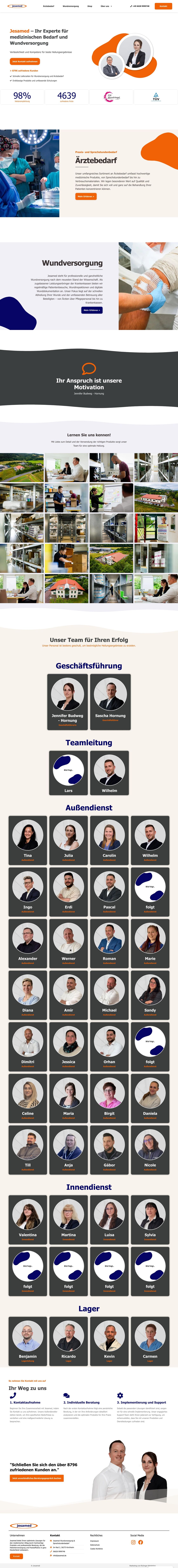 Vollständige Website von Jesamed